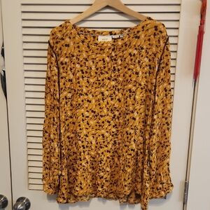Maeve Mustard Floral Blouse